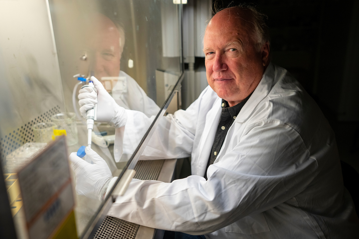 Dr. David Threadgill in his lab
